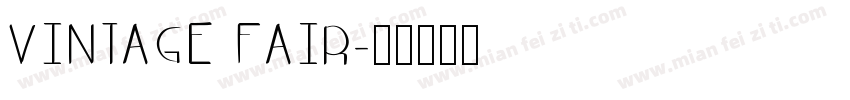 Vintage Fair字体转换